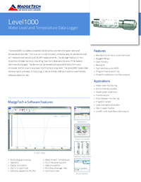 Thumbnail of document Data Sheet - Level1000 Water Level & Temperature Data Logger